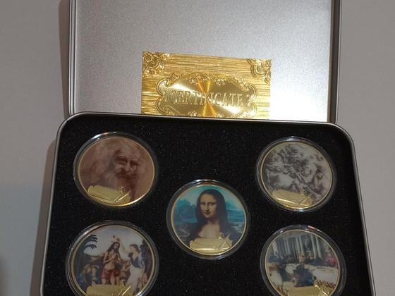 500th Anniversary of Leonardo Da Vinci Gold Plated Coin Set