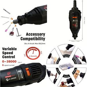 Dremel tüüpi multitööriist tarvikutega - 195 osa (3 foto / 6)