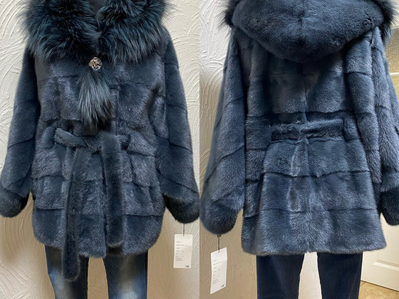 Норковая шуба, норковый полушубок модель кимано S-XL