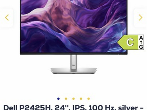 Dell P2425H, 24'', IPS, 100 Hz, silver - Monitor