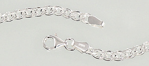 Sudraba ķēdīte Mona Liza 3.1 mm dimantu apstrādājums#2400077 (2 foto no 2)