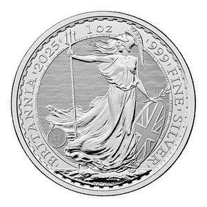 1 oz Suurbritannia Britannia hõbemünt. 25tk. (1 foto / 2)