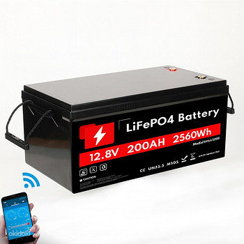 Литий-аккумулятор LiFePO4 Smart BMS и Bluetooth 12,8V 200Ah