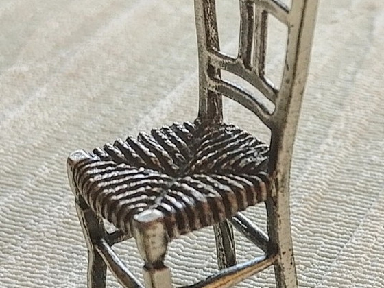 Vintage hõbe miniatuur, tool, proov 925