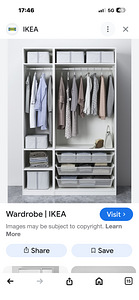 Ikea lükandustega kasutatud riidekapp/ garderoobikapp (1 foto / 1)