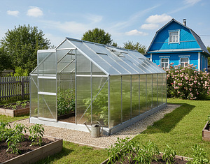 Polükarbonaadist kasvuhoone 10.75m² (2.5x4.3m) (2 foto / 10)