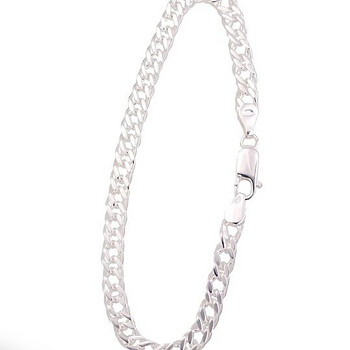 Sudraba ķēdīte Rombs 5.5 mm , dimantu apstrādājums #2400090