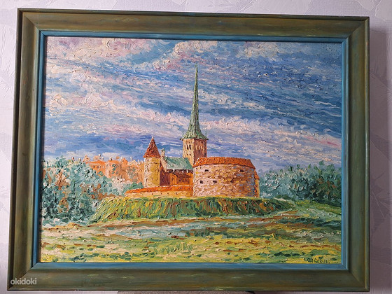 Õlimaal raamiga "Vaade Tallinnale", 1990.a