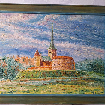 Õlimaal raamiga "Vaade Tallinnale", 1990.a
