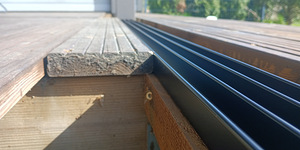 Terrassiklaasid L-3970 h-2165 mm hall/kirgas (9 foto / 10)