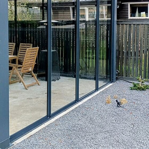 Terrassiklaasid L-3970 h-2165 mm hall/kirgas (4 foto / 10)