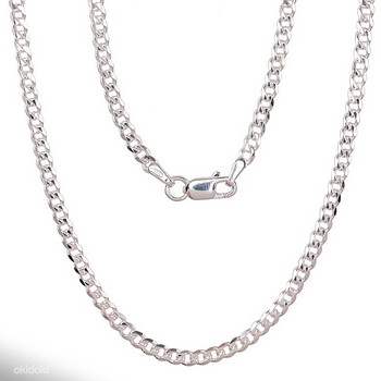 Sudraba ķēdīte Kartjē 2.5 mm, dimantu apstrādājums #2400089