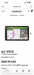 GPS GARMIN model: dēzl OTR720 (9 foto / 9)