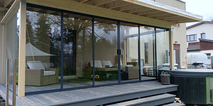 Terrassiklaasid L-2990 h-2165 mm hall/kirgas (2 foto / 7)