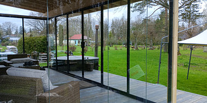 Terrassiklaasid L-2990 h-2165 mm hall/kirgas (3 foto / 7)