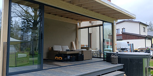 Terrassiklaasid L-2990 h-2165 mm hall/kirgas (4 foto / 7)