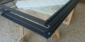 Terrassiklaasid L-2990 h-2165 mm hall/kirgas (6 foto / 7)
