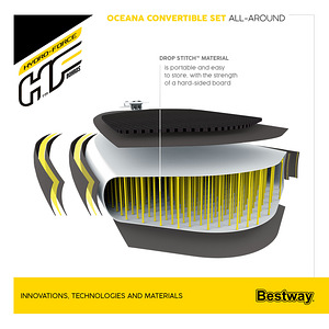 SUP laud Bestway Oceana Convertible 65350, 305x84x12 cm (10 foto / 10)