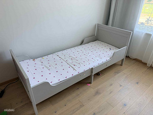 Ikea SUNDVIK piken.voodiraam k.liist.voodipõh., hall, 80x (3 фото из 5)