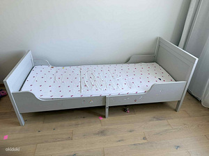 Ikea SUNDVIK piken.voodiraam k.liist.voodipõh., hall, 80x (4 фото из 5)