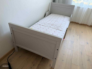 Ikea SUNDVIK piken.voodiraam k.liist.voodipõh., hall, 80x (5 фото из 5)