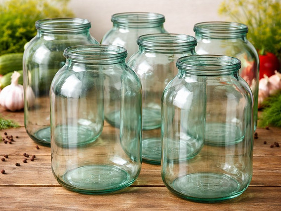3L стеклянные банки – много