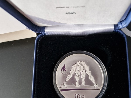 СЕРЕБРЯНАЯ МОНЕТА 10€ (XXXI летние Олимпийские игры) No: 494