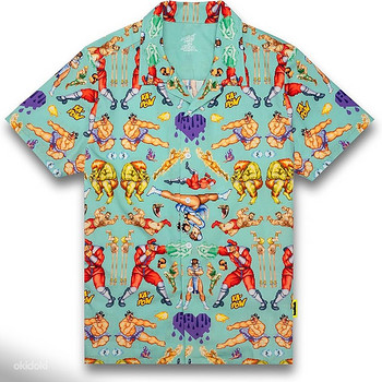 Twitch x Street Fighter Woven Short Sleeve tsärk S