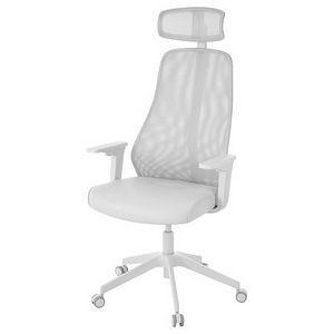 Офисное кресло IKEA MATCHPEL – 2 шт, белое, эргономичное (5 фото из 5)