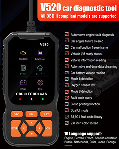 OBD2 V520 scanner autodele (2 foto / 9)