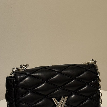 Louis Vuitton Black Quilted Leather GO-14 Malletage