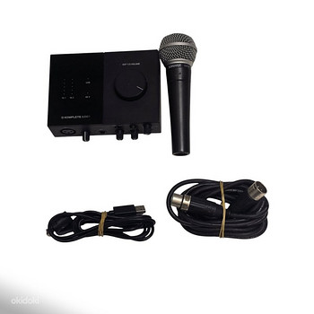 Звуковая карта Komplete Audio 1 + провода + микрофон