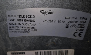Pesumasin Whirlpool TDLR 60210 6kg 1200p/min (5 foto / 6)