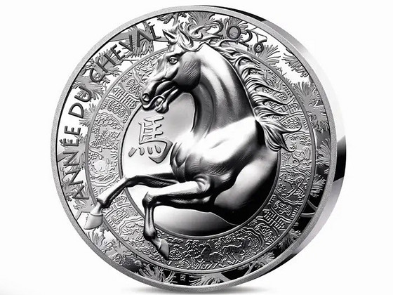 France Year of the horse 20€ 1 Oz Silver High Relief