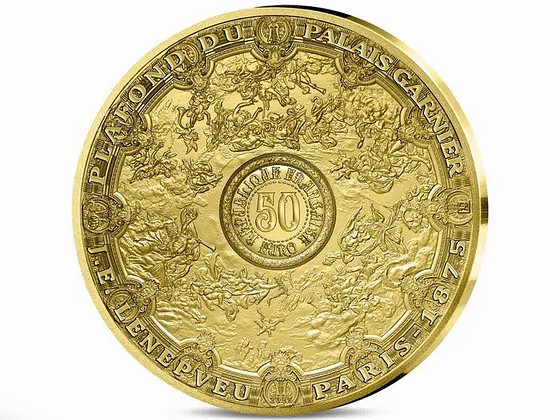 France Ceilings of the Palais Garnier 50€ 1/4oz Gold Coin