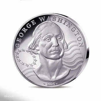 France George Washington Bust 50€ Silver 5 Oz coin