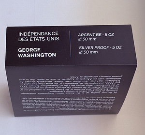 France George Washington Bust 50€ Silver 5 Oz coin (6 foto / 8)