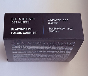 France Ceilings of the Palais Garnier 50€ 5oz Silver Coin (6 foto / 8)