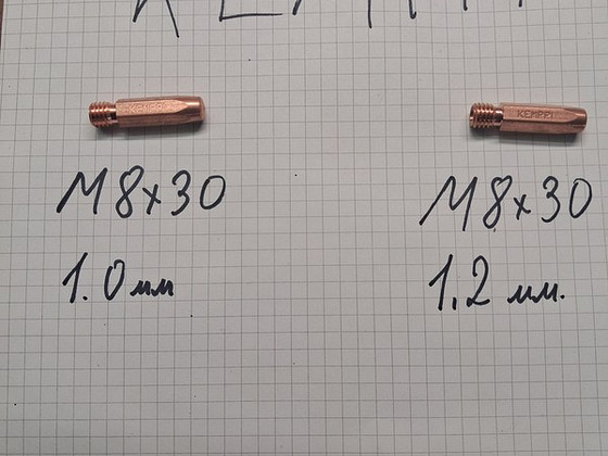 Müün KEMPPI keevitusotsikuid 1.0 ja 1.2 mm