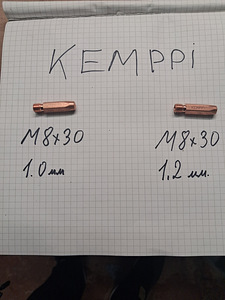 Продам наконечники для сварки KEMPPI 1.0 и 1.2 мм (1 фото из 2)