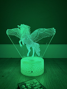 Laste 3D lamp - Ükssarvik (3 foto / 6)