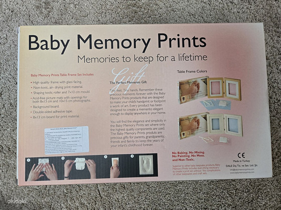 Memory Print käte/jalgade jäljendite tegemise komplekt Baby
