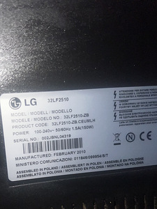 LG 2010. aasta teler “32’’ Full HD (1 foto / 4)