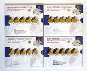 Saksamaa 2 euro Proof ADFGJ 2006-2022 (2 foto / 4)