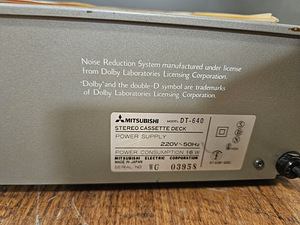 Mitsubishi DT-640 Stereo Cassette Deck (5 foto / 5)