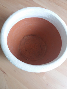 Uus keraamiline pott kaunis taevasinises värvitoonis 25x30 cm (2 foto / 10)