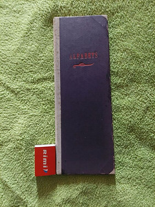 Nõuka-aegne märkmik 10 x 29,5 cm.tähestikuga (1 foto / 3)
