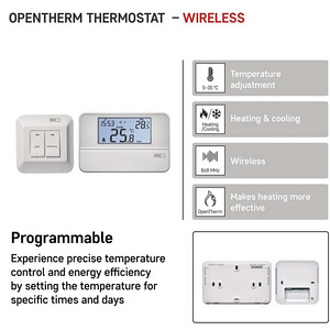 Ruumi programmeeritav traadita OpenTherm termostaat P5616OT (3 foto / 9)
