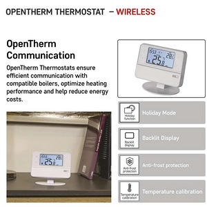 Ruumi programmeeritav traadita OpenTherm termostaat P5616OT (9 foto / 9)
