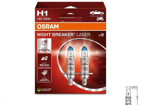 Autopirn Osram Lazer Night Breaker H1 55w 2tk.